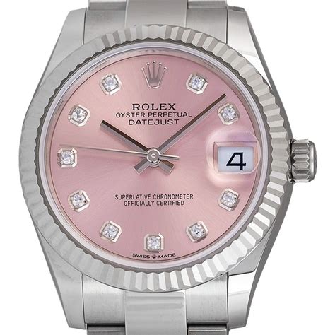 pink face silver rolex|women's pink face rolex.